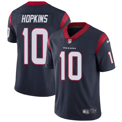 Nike Texans #10 DeAndre Hopkins Navy Blue Team Color Youth Stitched NFL Vapor Untouchable Limited Jersey - Click Image to Close